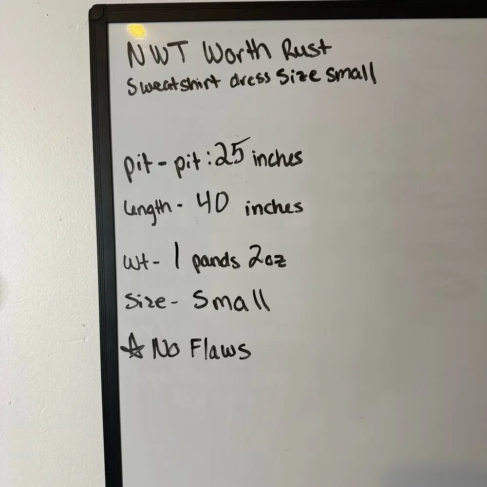 NWT Worth Rust Sweatshirt Dress Size Small - Picture 8 of 8